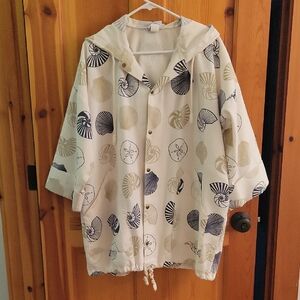 Patterned Hooded Women's Jacket